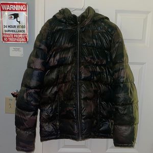 Guess Puffer Jacket - Dark Camo